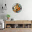 Horloge murale en verre coloré, horloge murale 24 po