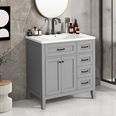 36" Bathroom Cabinet WIth Drawers,Sink not Included
