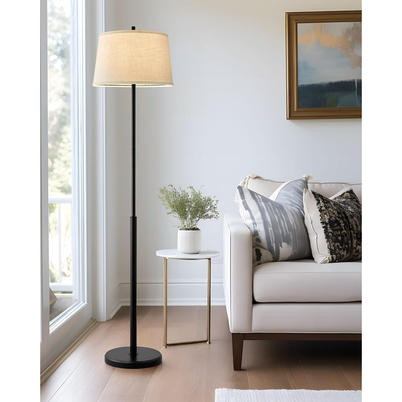 61.75" Modern Floor Lamp For Living Room Tall Lamp For Bedroom Gold Floor Lamp With Rotary Switch Industrial Standing Lamp Floor Lamp For Nursery Study Room Office
