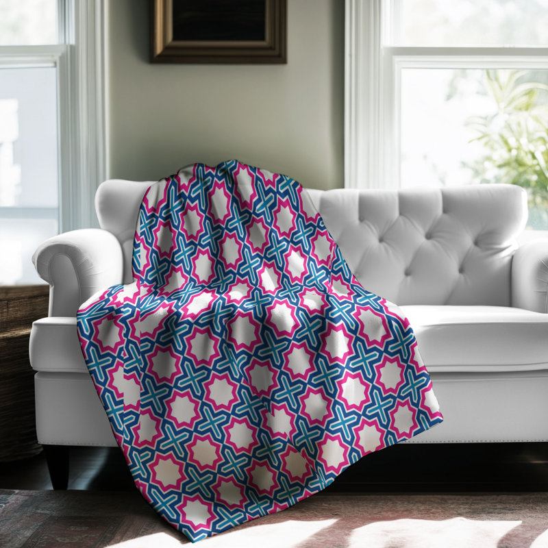 Rose rose - couverture sherpa de qualité supérieure 1 pièce, Grand lit