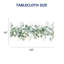 Eucalyptus Watercolor Garland Table Cover 60" x 120" Scalloped Edged for Home Decor