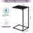 Heavy Duty C-Shaped End Table - Black