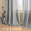 Rideaux semi-transparents avec œillets en mélange de lin - 37 po / 52 po de largeur, panneaux semi-privés et filtrant la lumière pour chambre à coucher -1267717057-1267717071