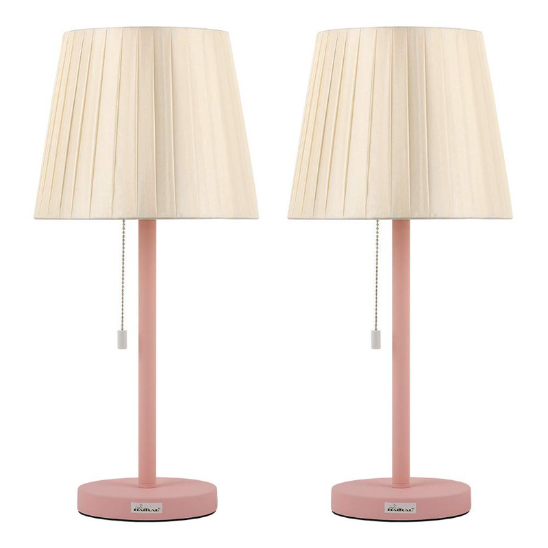 Ensemble de lampes de table 20 ", Rose, Beige