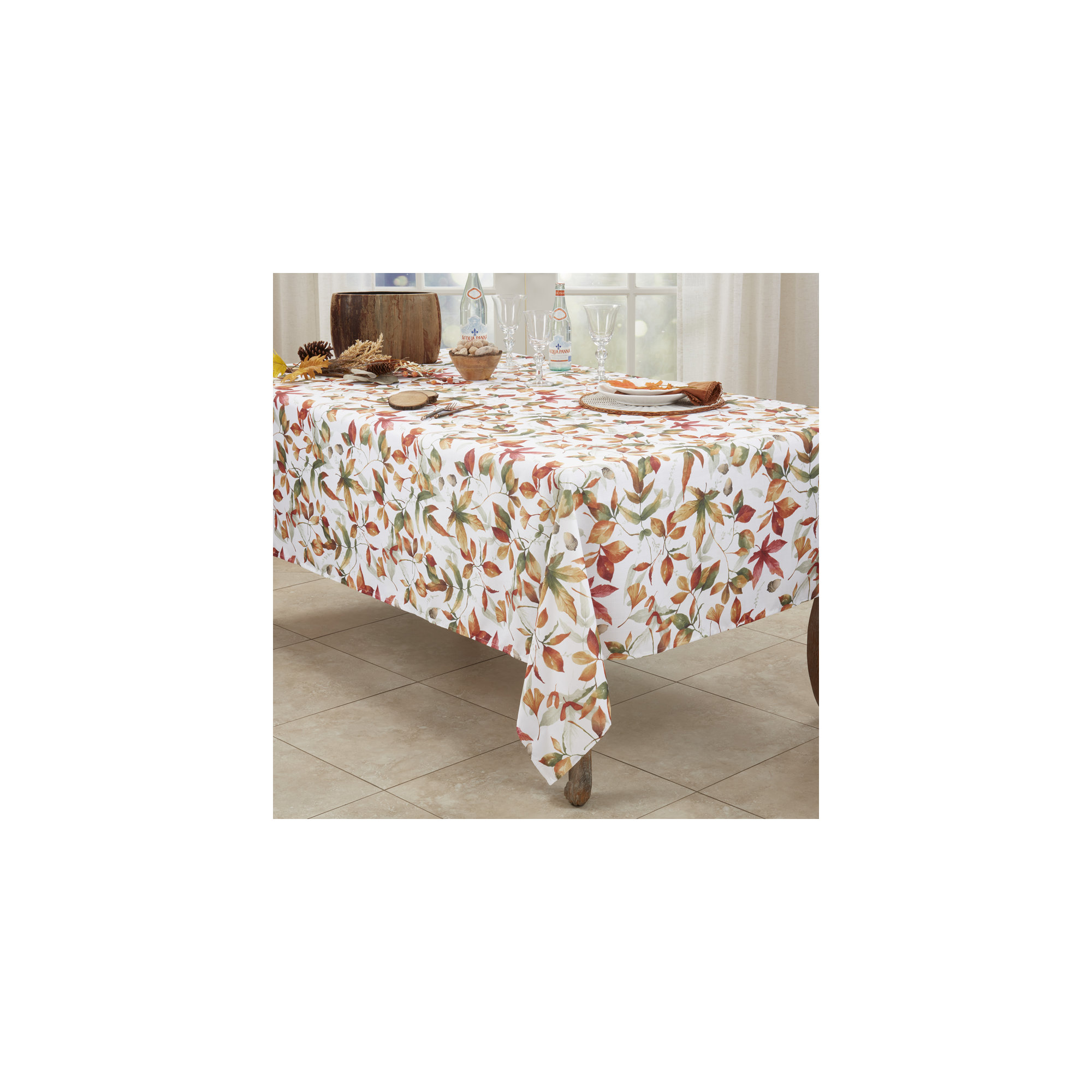 Lilburn Floral Thanksgiving Tablecloth, 70" x 120"