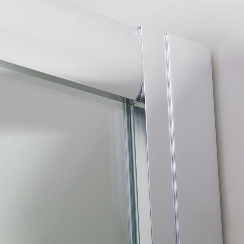 Firger 110mm W x 185mm H Single Added Framed Shower Door with Clear Glass, 185cm H x 110cm W