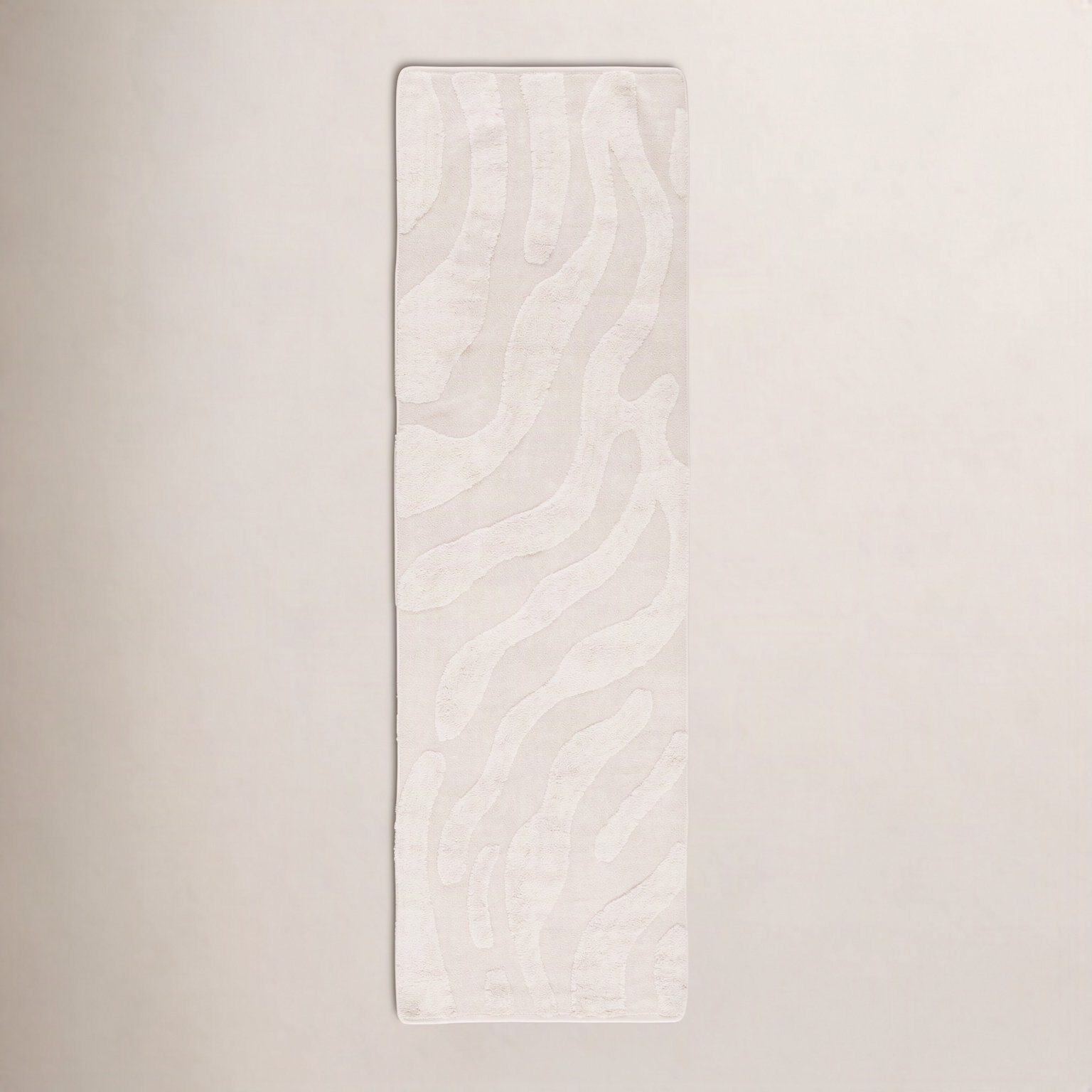 Moura Ivory Washable Hand-Woven Cotton Rug, Runner 2'3" x 8'