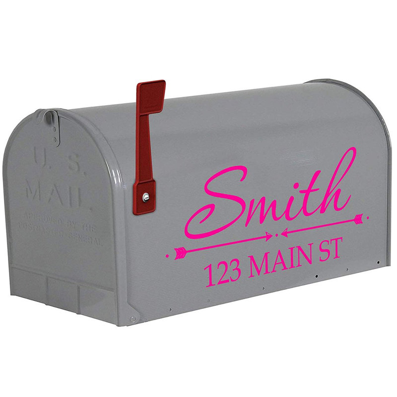 Plaque d'adresse personnalisée, Rose vif, Oui