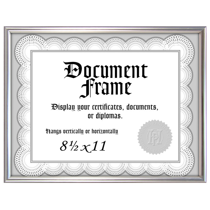 Bellantoni Beveled Picture Frame, Platinum