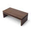 Table basse rectangulaire en bois massif de style Mid-Century pour salon et bureau (noyer)