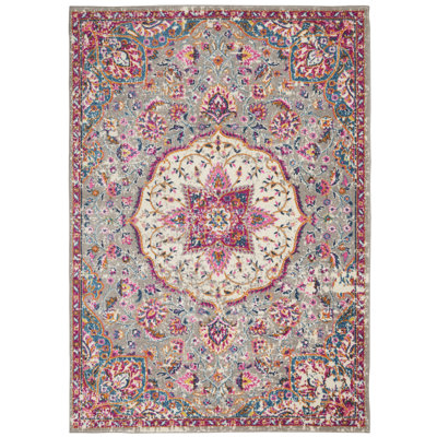 Geomar Passion Grey/Pink Rug