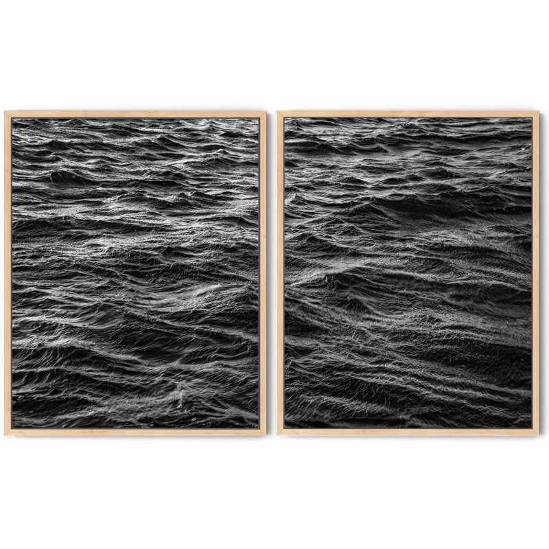 Mesmerizing Waves Pair, 29" H x 35" W, Natural