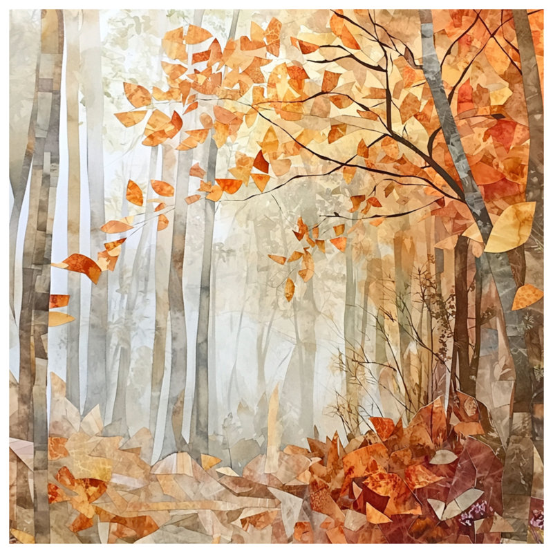 Autumn Forest Scene Duvet Covers, King