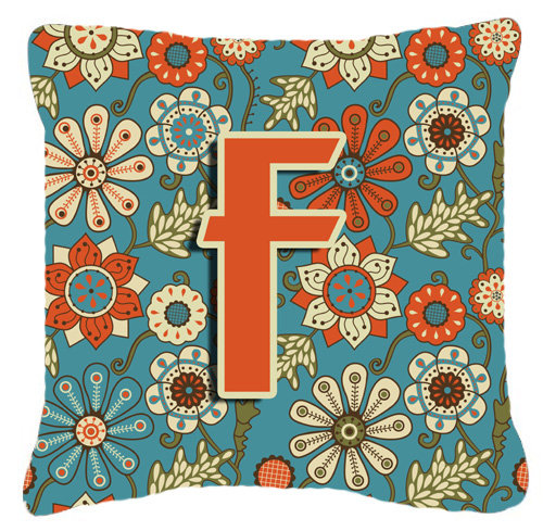 Floral Reversible Throw Pillow, 18" H x 18" W x 5.5" D, F