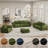 104" Modular Sectional Sofa with Deep Seat, Comfortable Upholstery L Shaped Cloud Couch for Living Room, 3-Seater Compression Boneless Sofa with Movable Ottoman, Removable Cover, No Assembly Required, Algae Green-867320125
