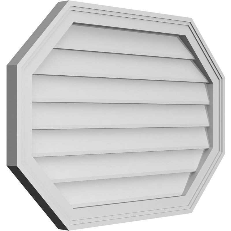 Évent horizontal gondole allongé en surface octogonal Signature, H 22 po x l 32 po x P 1,5 po