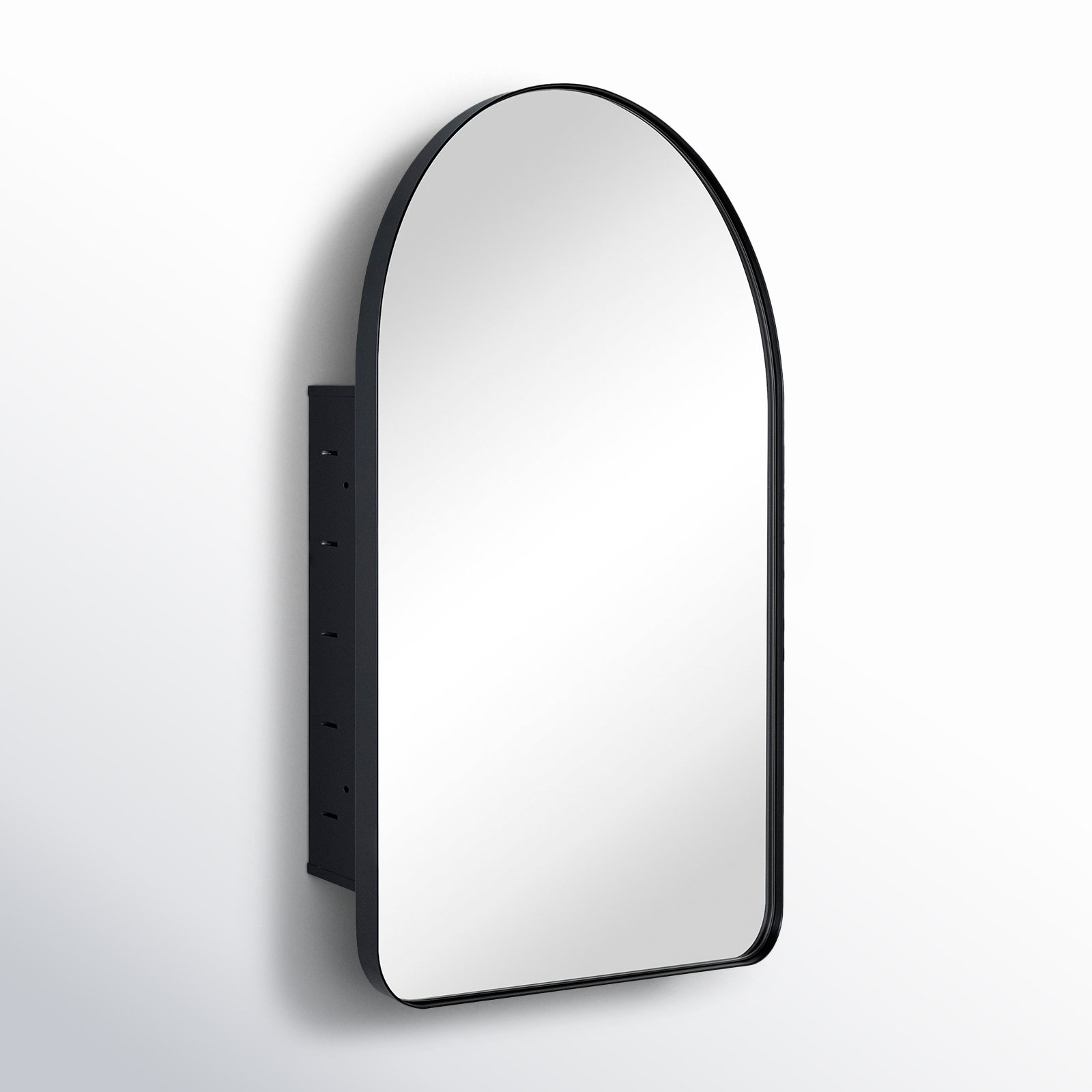 Recessed Medicine Cabinet, Black, 30" H x 20" W x 5.08" D