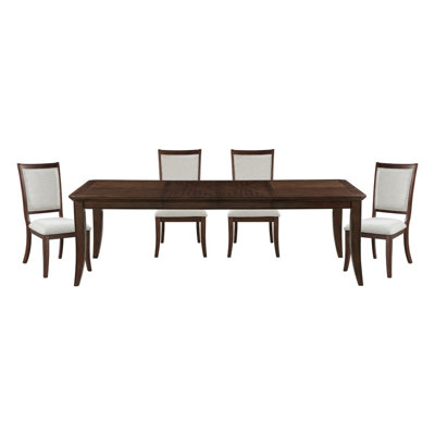 Table de salle à manger et 4 chaises d'appoint Claymont Brown
