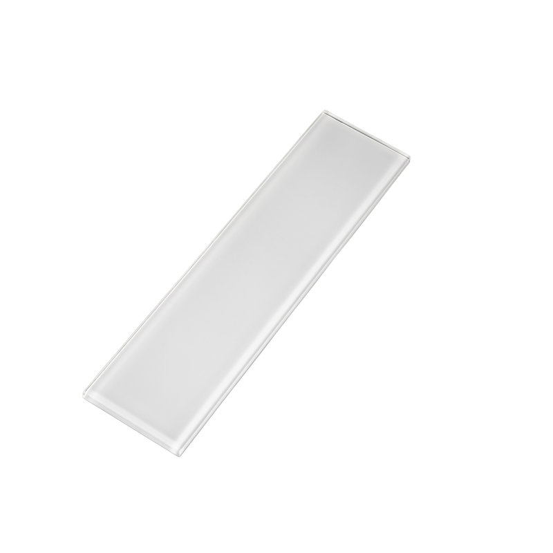 3'' x 12'' Glass Subway Wall Tile, White