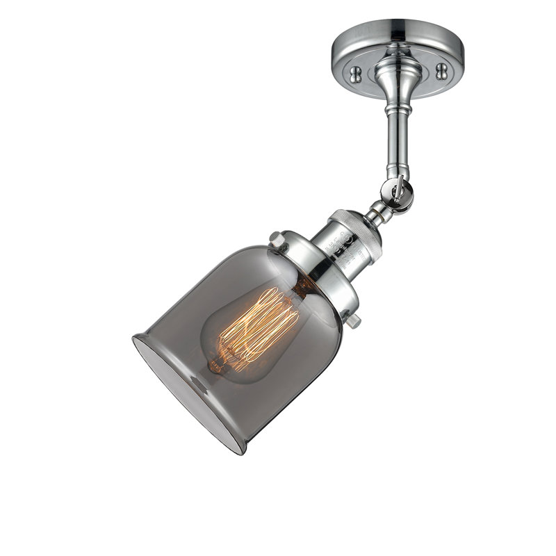 Bell - 1 Light 8" Sconce, Plated Smoked, Polished Chrome, No Bulb Included