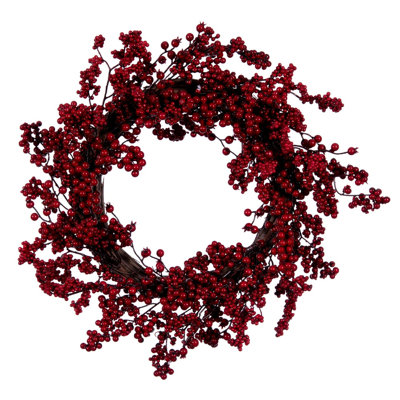 Faux Berry Plastic 24'' Wreath