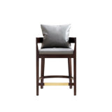 Lorello Upholstered Counter Stool with Solid Wood Frame