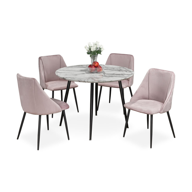 Ensemble repas pour quatre personnes, Rose