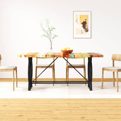 Isiah Rectangular Wood Top Dining Table