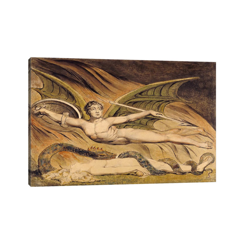 Satan Exulting Over Eve - Wrapped Canvas Painting, 20.32 cm H x 30.48 cm W