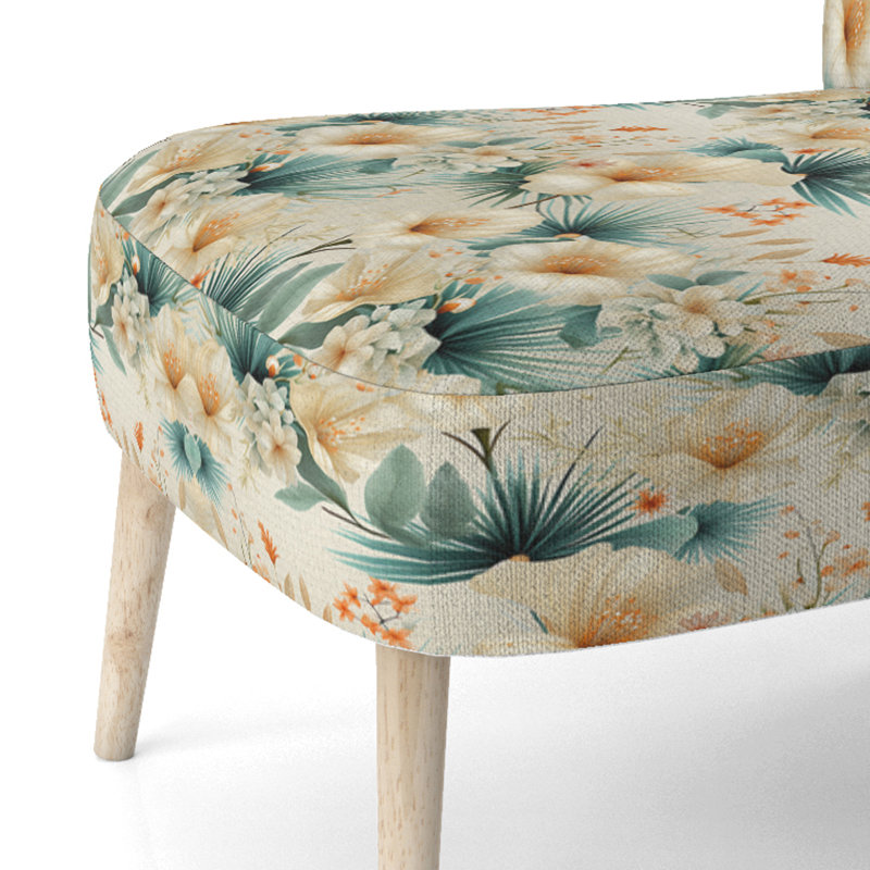 Chaise d'appoint Seashell Serenity, Coquillage, sérénité, motif tropical I