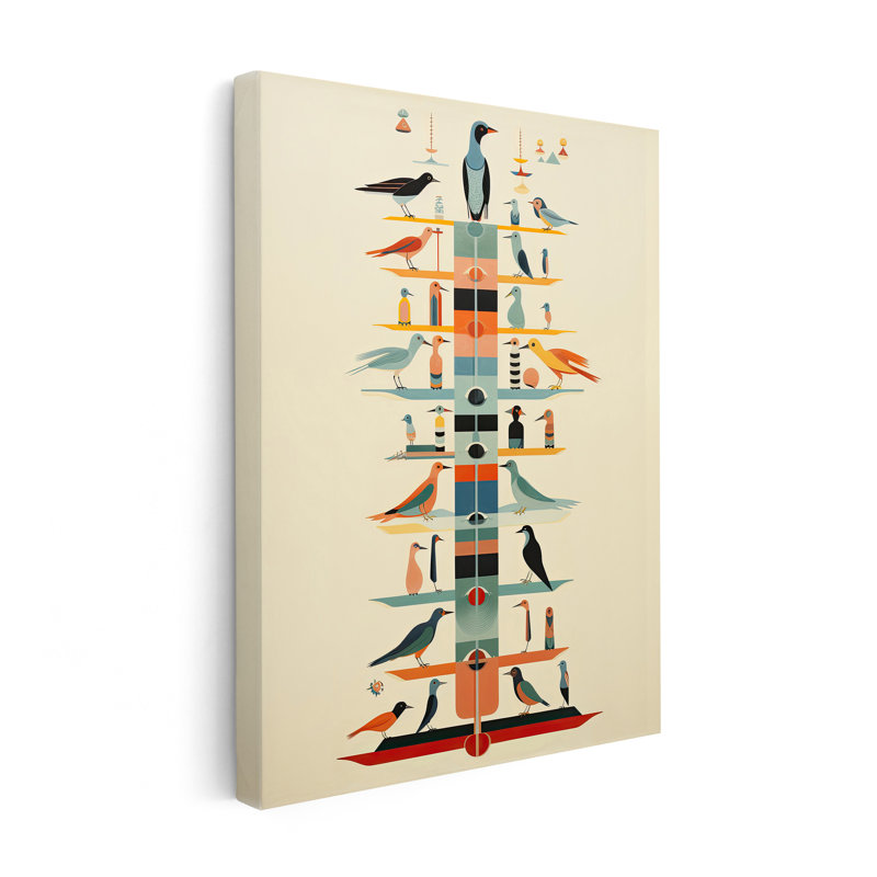 Tour des oiseaux, Unframed, Canvas, 18"H x 24"W