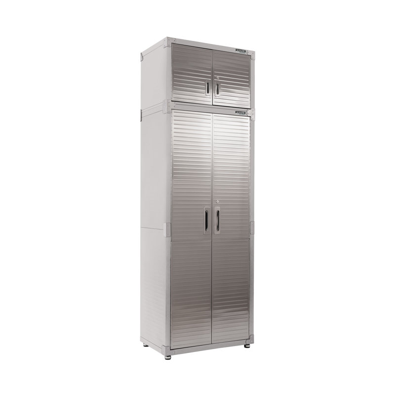Seville Classics UltraHD 2-Piece Storage Cabinet Set, 30" W x 18" D x 90.5" H, Granite
