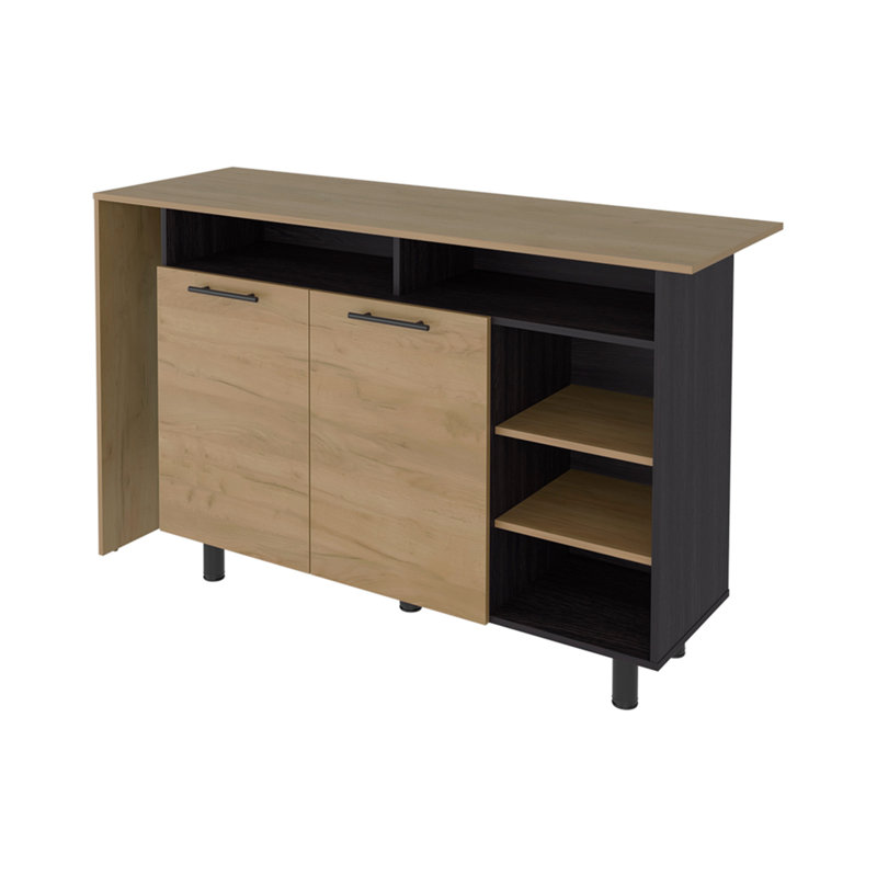 Îlot de cuisine avec tiroirs de rangement Korega TRB, Beige