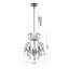 3-Light Pewter Chandelier With Clear Crystal Accents