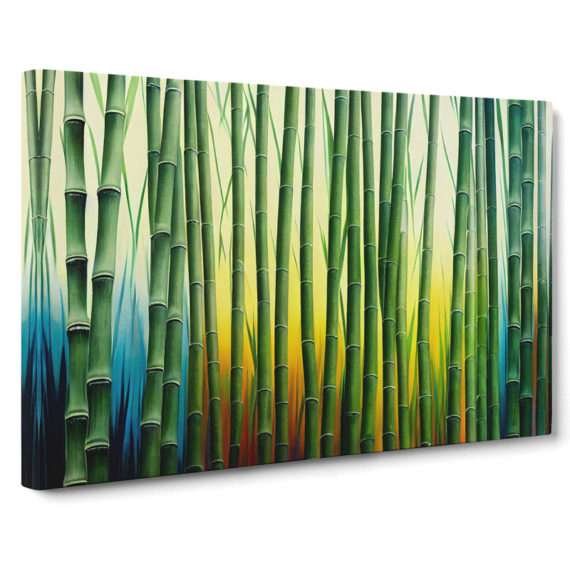 Colourful Bamboo Forest Vol.1 - Wrapped Canvas Print, 40cm H x 60cm W x 3cm D