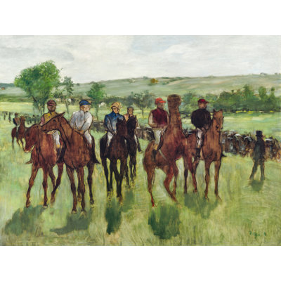 Tamiera Degas The Races V by Edgar Degas - Wrapped Canvas Print