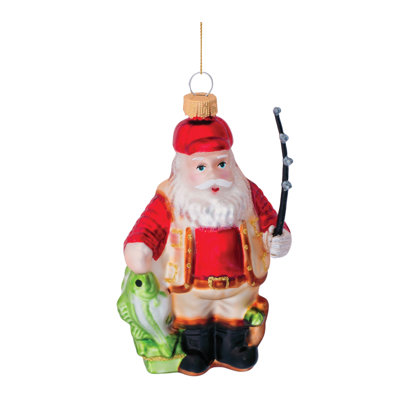 Ornement de pêche Père Noël