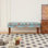 Banc capitonné de style européen avec pieds en bois tourné, repose-pieds rembourré américain pour chambre à coucher et espace de vie principal