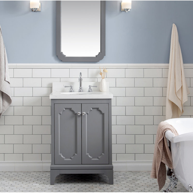 Ensemble de meuble-lavabo simple 24 po Bernardo, Gris cachemire