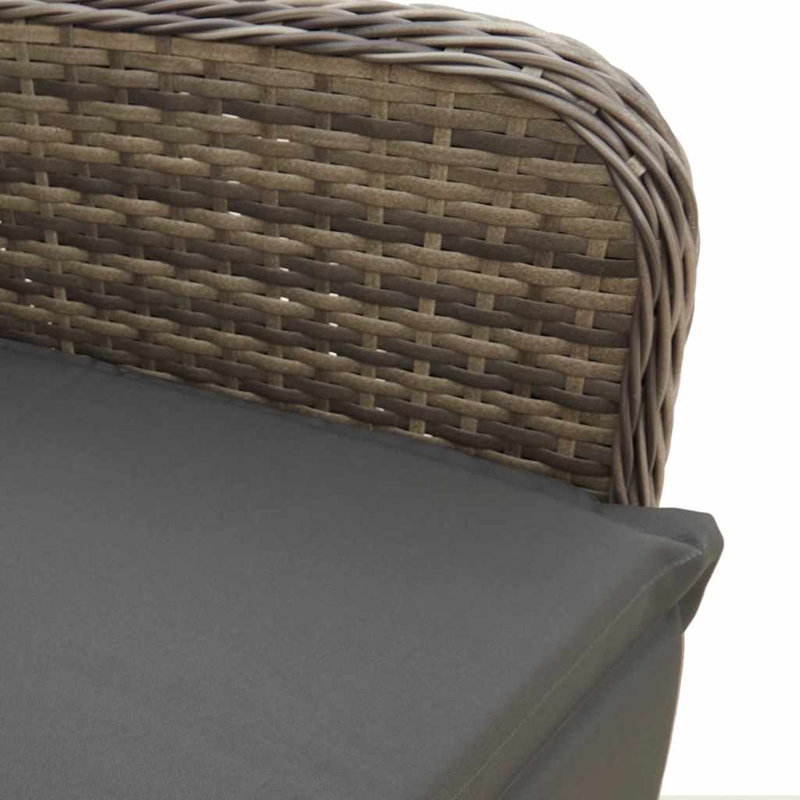 Bistro Set Grey Poly Rattan Medium Removable Covers Bistro Set, 2