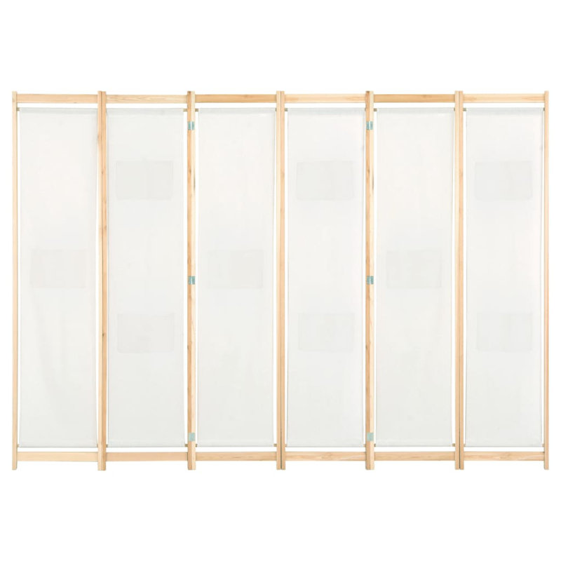 Rizzo 170cm H Folding Room Divider, Cream, 6, 240 x 170cm