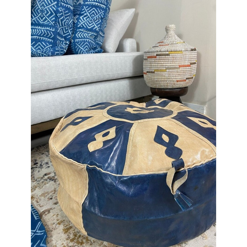 Pouf en cuir Cornatzer