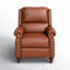 Fauteuil inclinable manuel en cuir véritable Adeesa-974225415