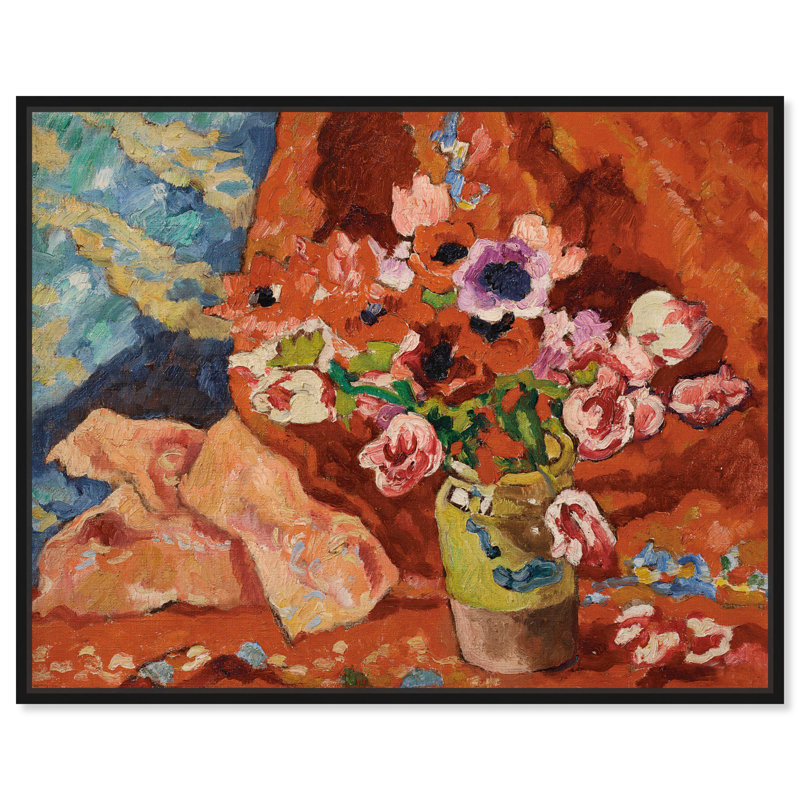 «Louis Valtat Fleurs» par Art Remedy, H 21 po x l 17 po, Cadre flottant noir