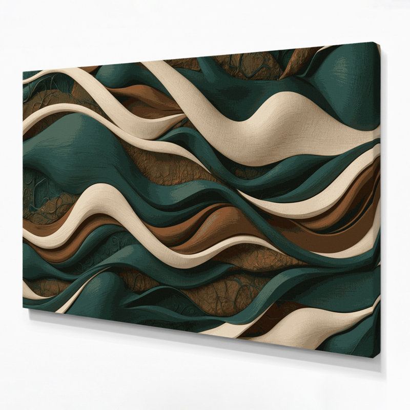 Art mural sur toile Biomorphic Abstraction 88, H 11 po x l 14 po