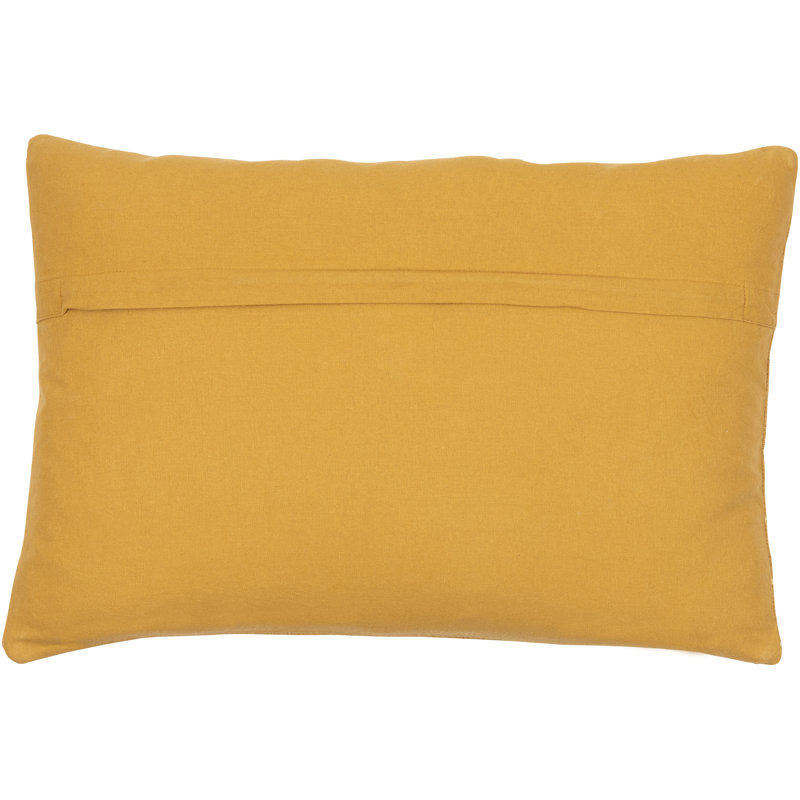 Housse de coussin Sain, H 18 po x l 18 po, Moutarde / beige, Triangles fracturés