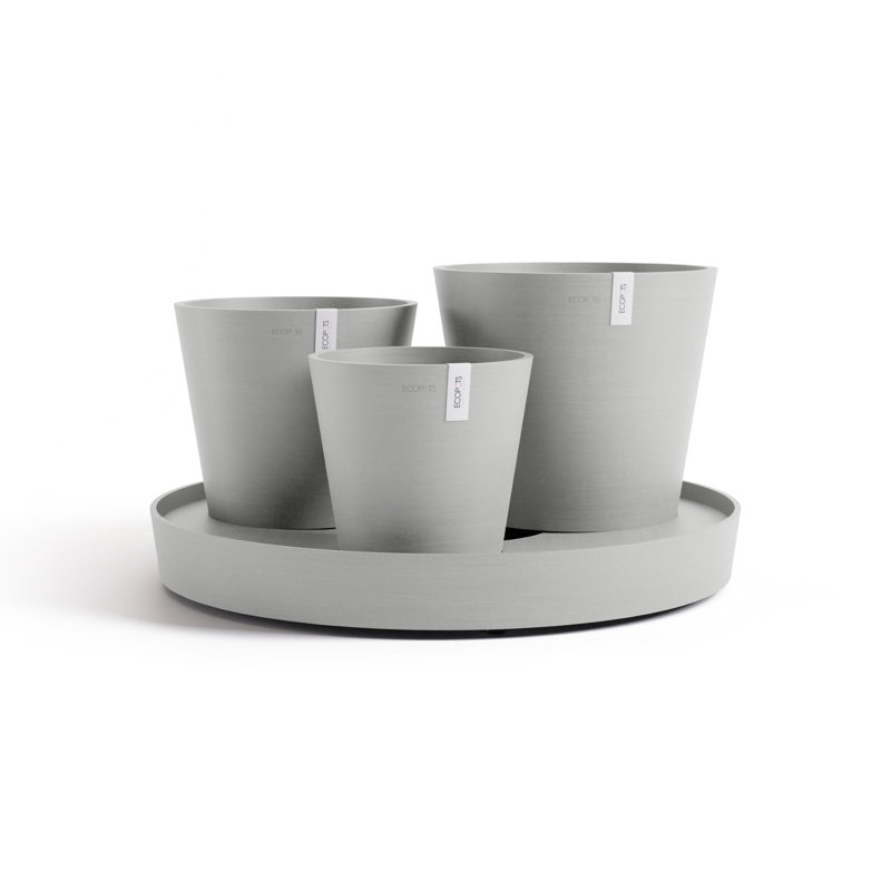 Pot Planter, White Gray