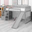 Lit mezzanine avec escalier et glissade