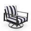Chaise berçante d'extérieur en métal avec coussin Sunbrella® Townsend
