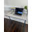 Nexo Foldable Table, No Assembly Required, 2-Tier Computer Desk, Study Desk with Shelf, Metal Frame, Anthracite and Gray